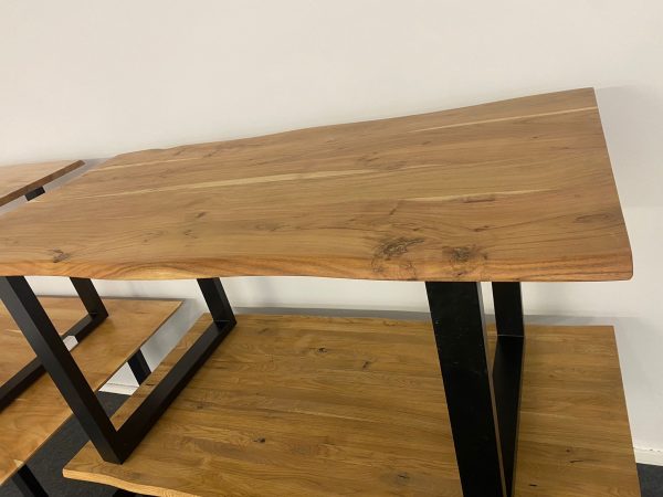 Tisch Esstisch Massivholz Eiche Baumkantentisch 2 Wahl B Wahre – Bild 23