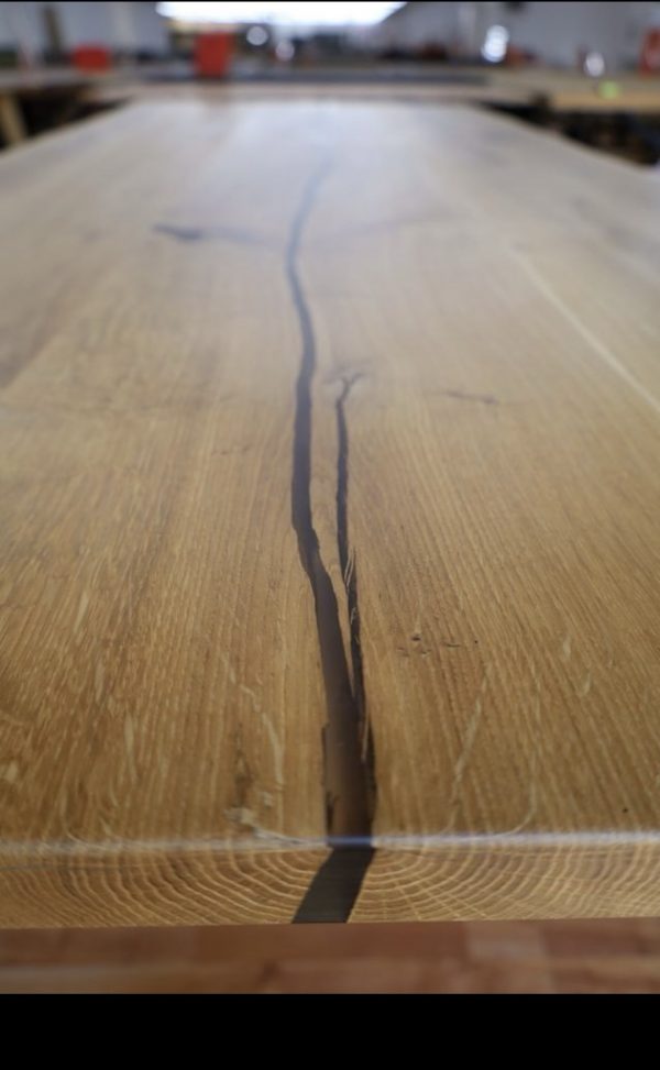 Esstisch Tisch +Massivholz
Eiche VOLL 4cm
+Baumkante +Epoxidharz – Bild 4