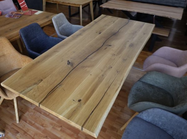 Esstisch Tisch +Massivholz
Eiche VOLL 4cm
+Baumkante +Epoxidharz – Bild 3