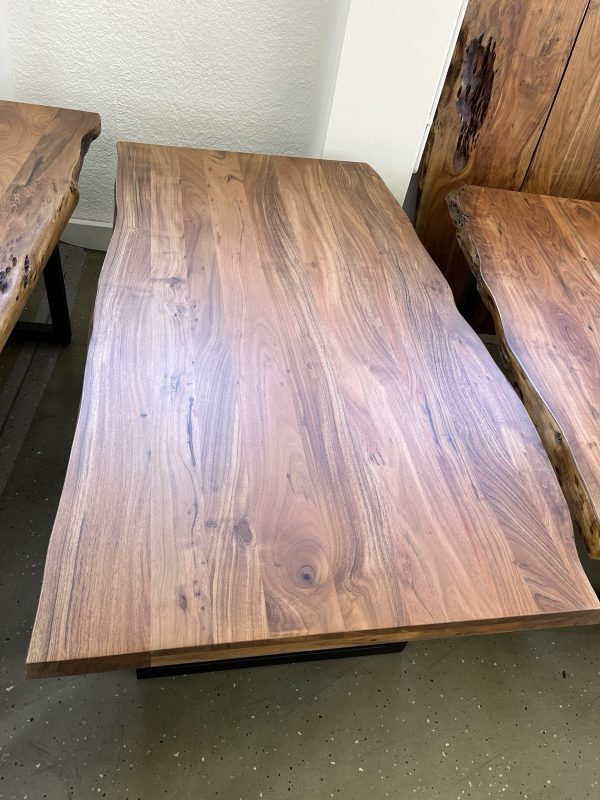 Esstisch Tisch + Massivholz Akazie + 140x90 cm Baumkanten Tische – Bild 4