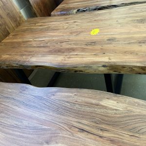 Esstisch Tisch + Massivholz Akazie + 140x90 cm Baumkanten Tische