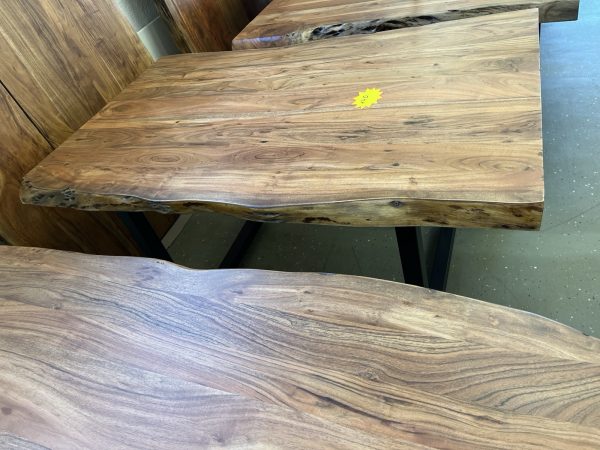 Esstisch Tisch + Massivholz Akazie + 140x90 cm Baumkanten Tische