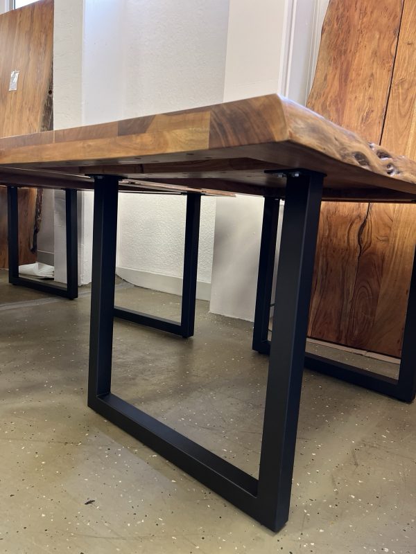 Esstisch Tisch + Massivholz Akazie + 140x90 cm Baumkanten Tische – Bild 14
