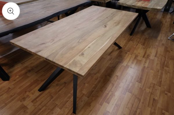 Esstisch Tisch + Massivholz Akazie +
Designer Gestell – Bild 7