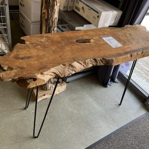 Konsolentisch aus massivem Teakwurzelholz 150x42x84cm