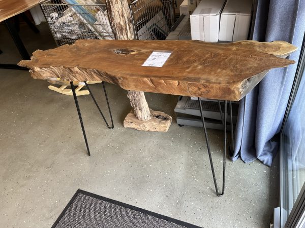 Konsolentisch aus massivem Teakwurzelholz 150x42x84cm – Bild 3