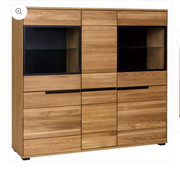 Highboard Kommode Vitrine Front
Massivholz Eiche – Bild 12