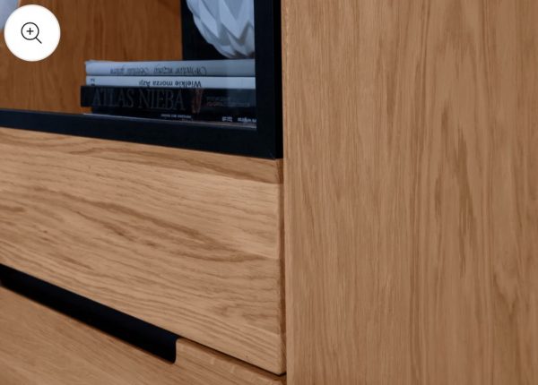 Highboard Kommode Vitrine Front
Massivholz Eiche – Bild 14