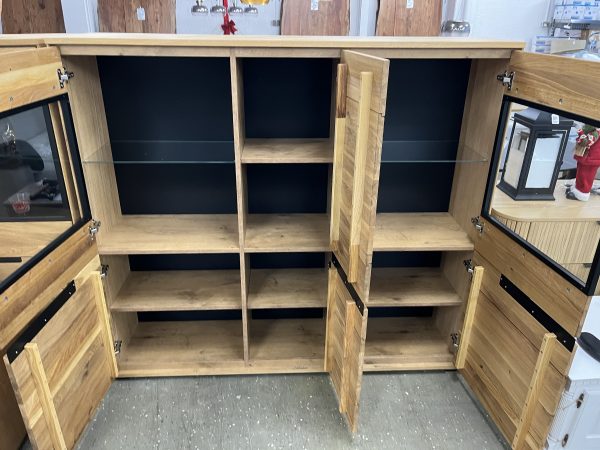 Highboard Kommode Vitrine Front
Massivholz Eiche – Bild 5