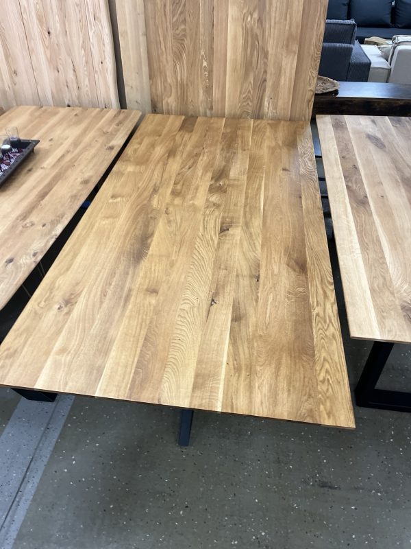 Eichentisch Tisch Wildeiche Schweizer
Kante 180x100 cm – Bild 7