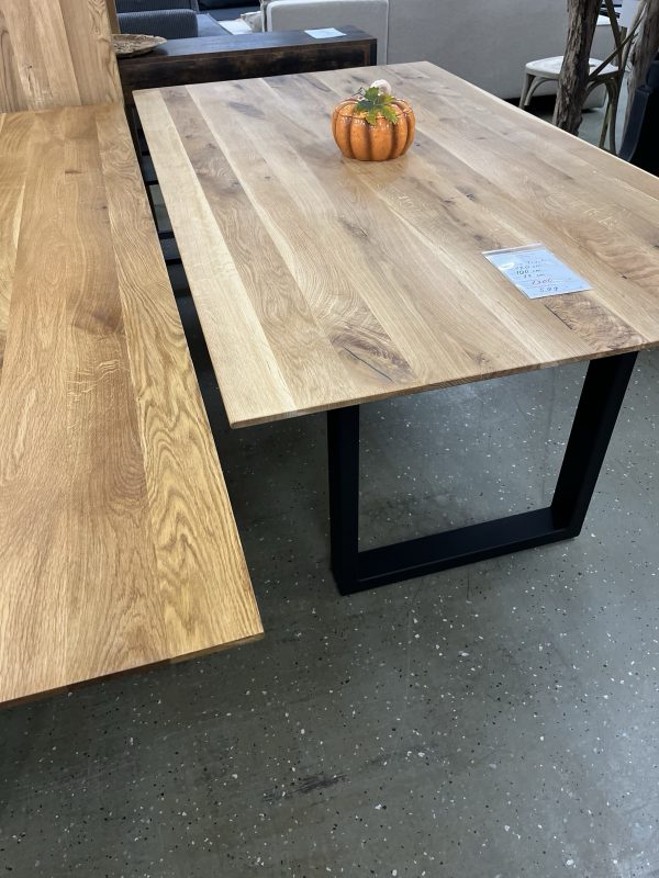 Eichentisch Tisch Wildeiche Schweizer
Kante 180x100 cm – Bild 9
