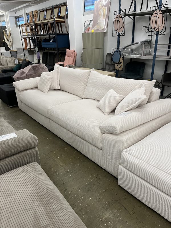 Big-Sofa Wohnlandschaft XXL Mega Sofa
+ Hocker in Cord