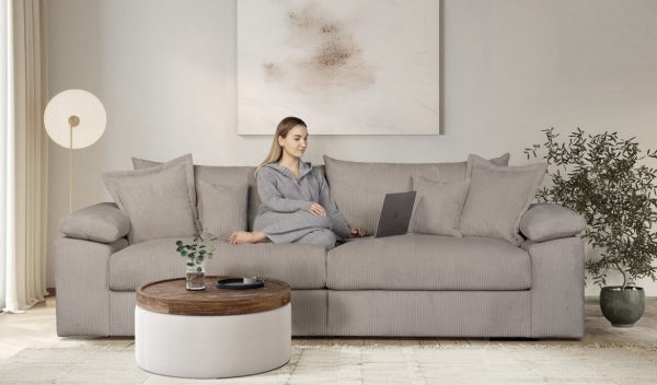 Big-Sofa Wohnlandschaft XXL Mega
Soïa+Sessel+Hocker in Cord – Bild 8