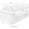 Big-Sofa Wohnlandschaft XXL Mega Sofa
+ Hocker in Cord – Bild 6