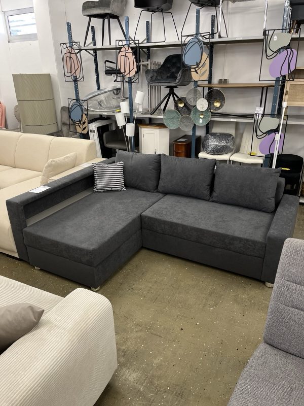 Ecksofa Schlafsofa L-Form inklusive Bettfunktion, Federkern LED Beleuchtung – Bild 12