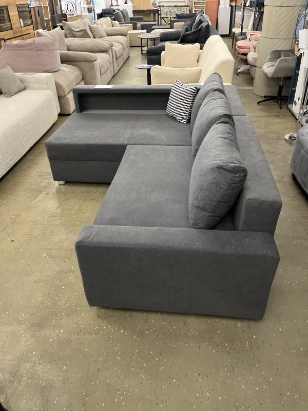 Ecksofa Schlafsofa L-Form inklusive Bettfunktion, Federkern LED Beleuchtung – Bild 13