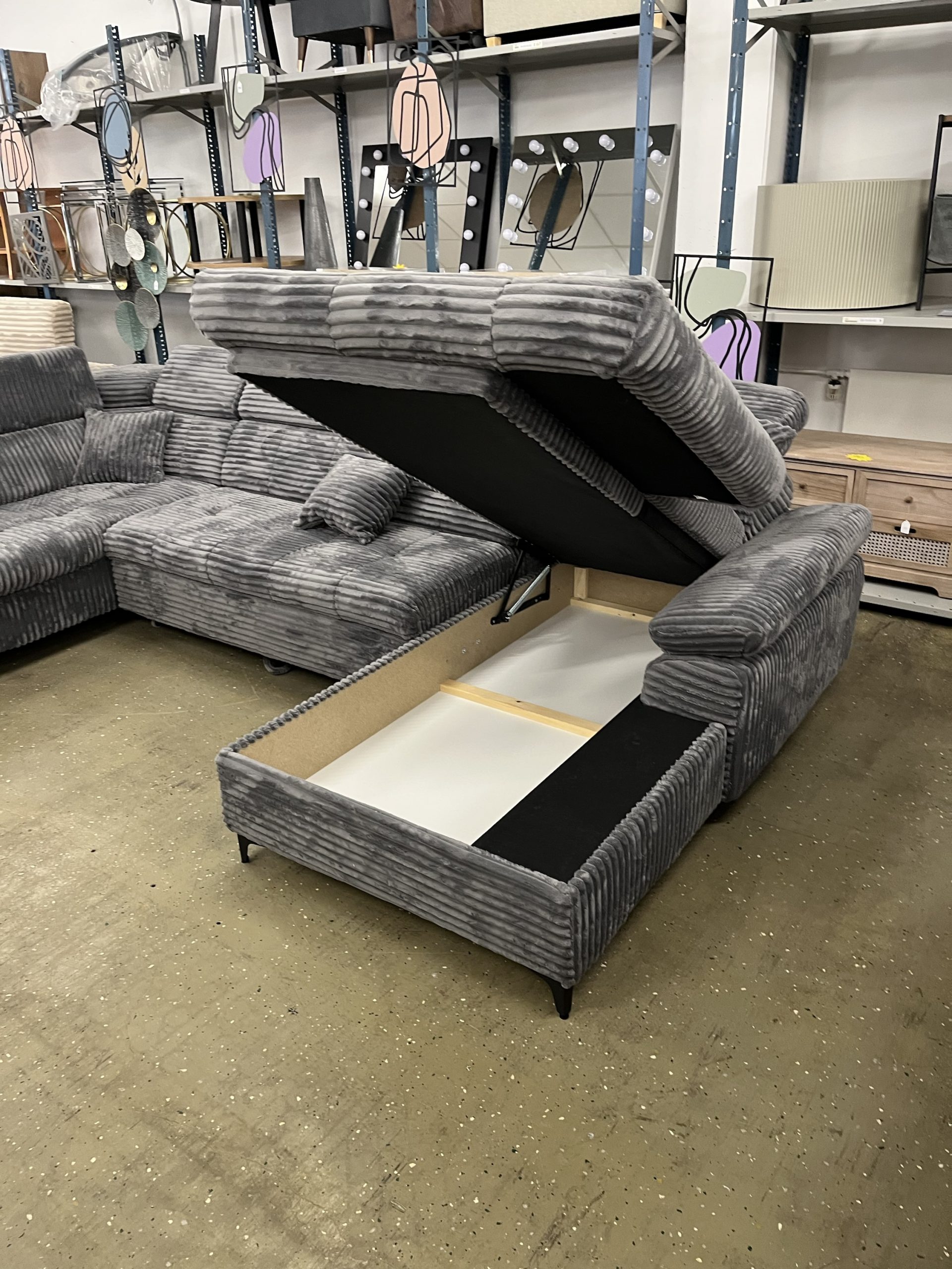 Wohnlandschaft Schlafsofa Sofa Cord
Bettfunktion Stauraum Neu – Bild 9