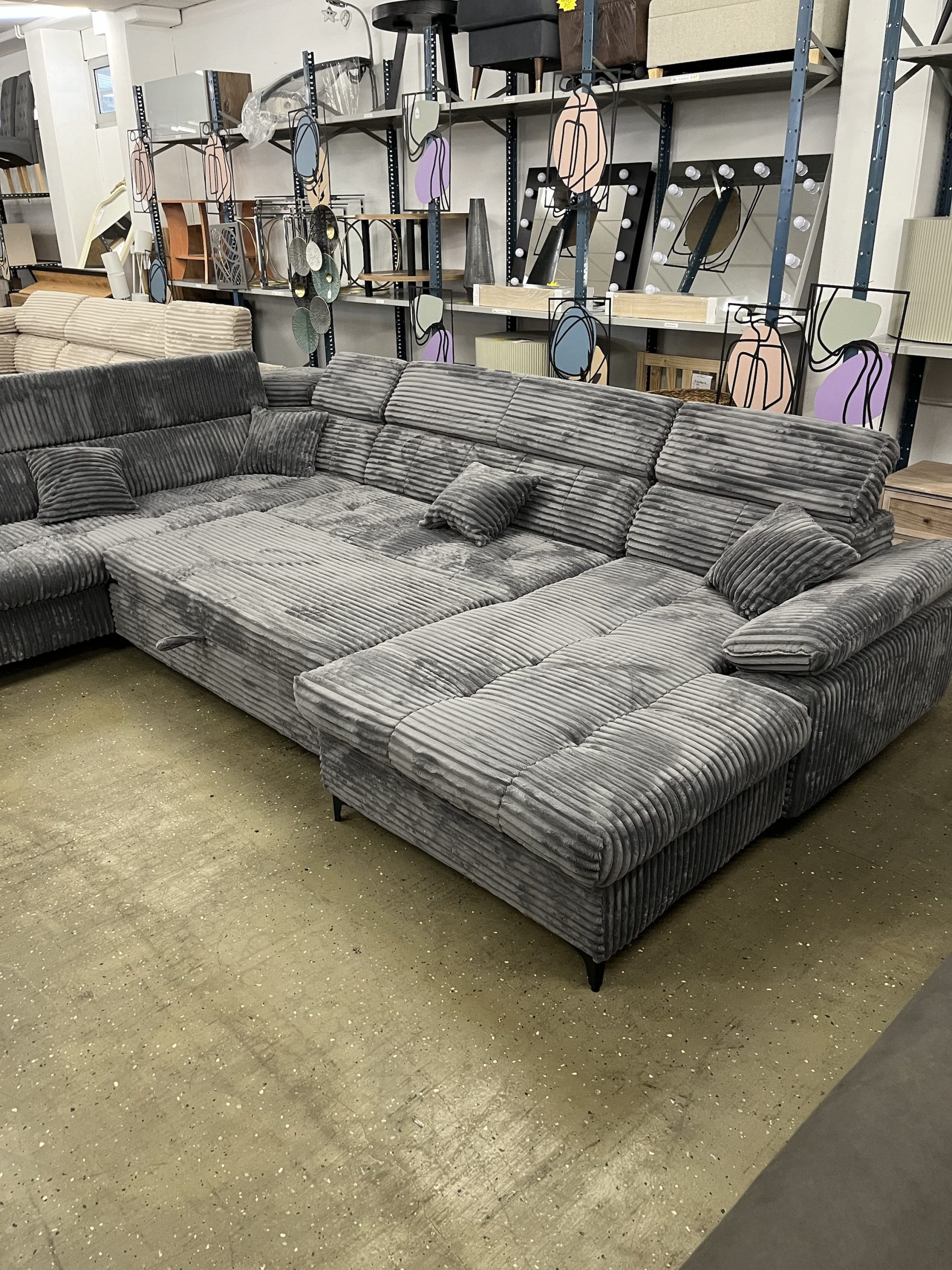 Wohnlandschaft Schlafsofa Sofa Cord
Bettfunktion Stauraum Neu – Bild 8