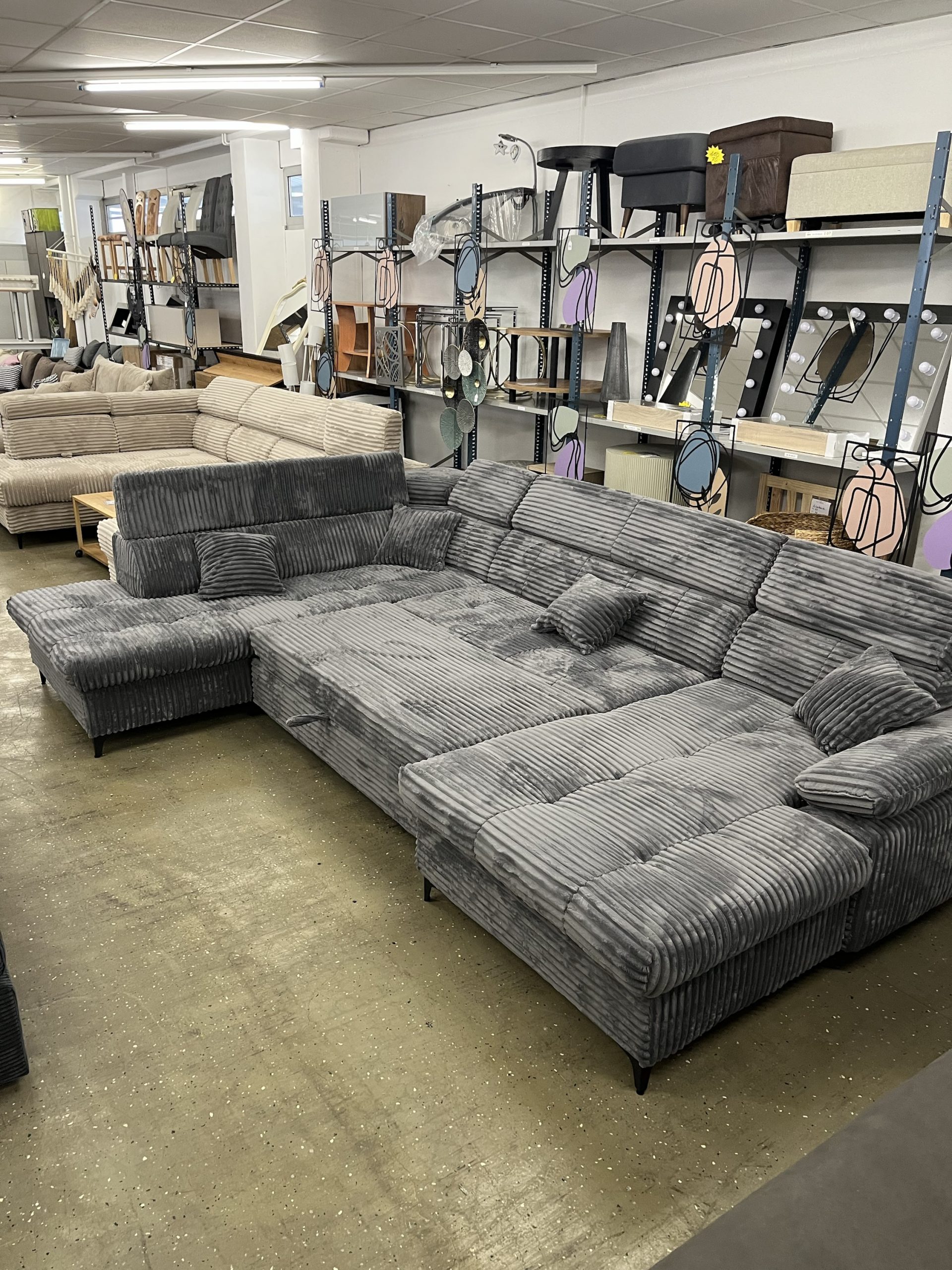 Wohnlandschaft Schlafsofa Sofa Cord
Bettfunktion Stauraum Neu – Bild 7