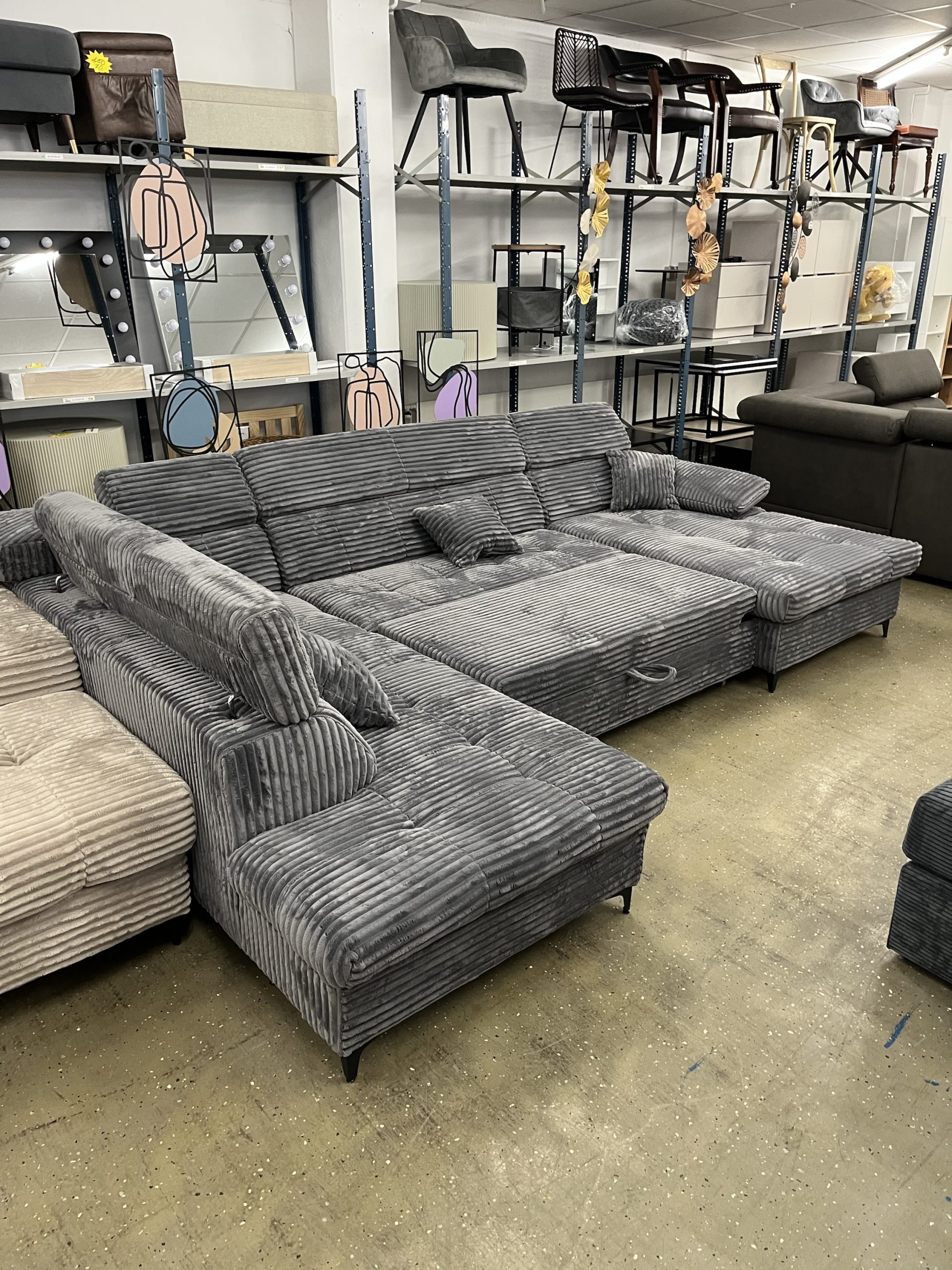 Wohnlandschaft Schlafsofa Sofa Cord
Bettfunktion Stauraum Neu – Bild 6