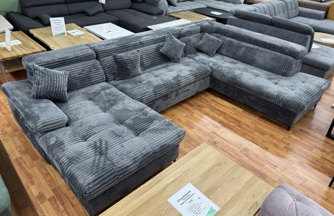 Wohnlandschaft Schlafsofa Sofa Cord
Bettfunktion Stauraum Neu