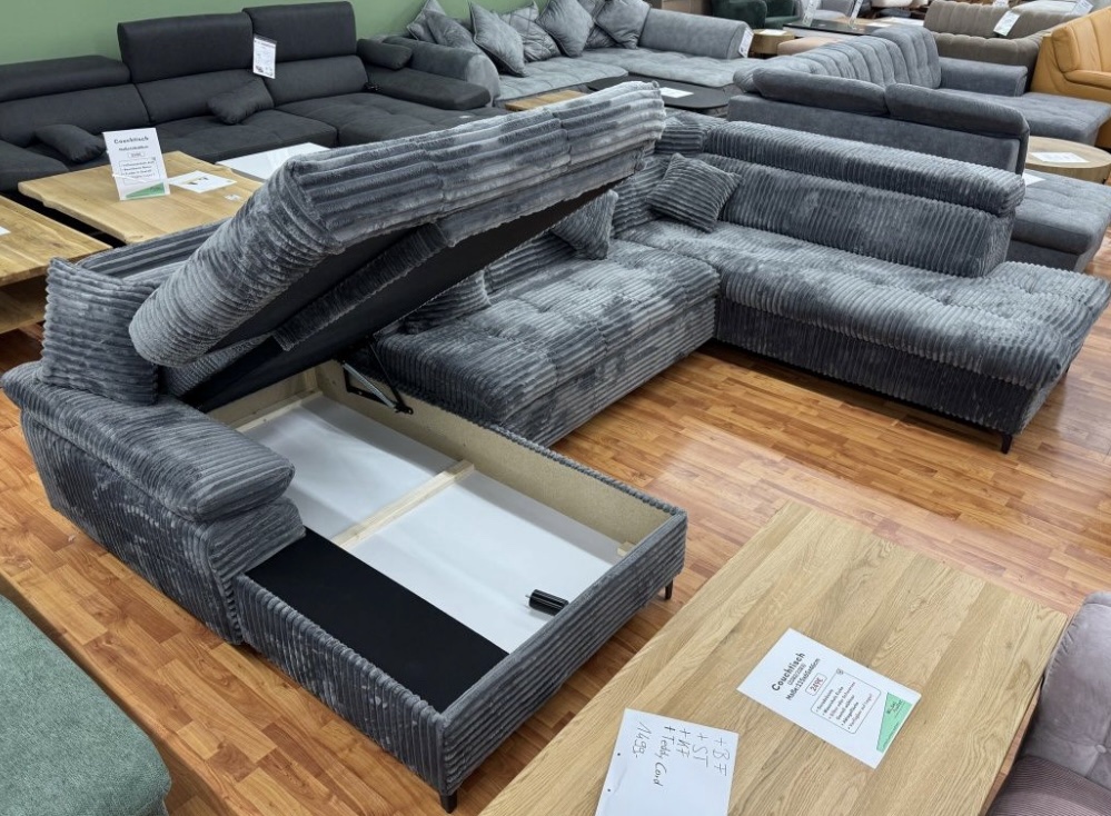 Wohnlandschaft Schlafsofa Sofa Cord
Bettfunktion Stauraum Neu – Bild 3