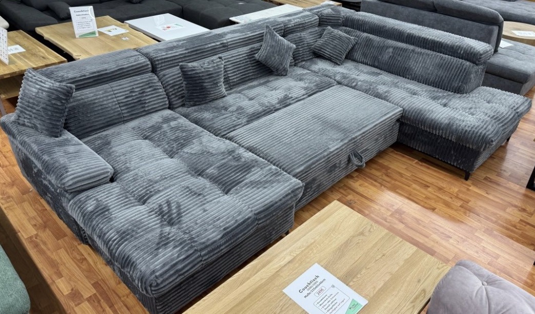 Wohnlandschaft Schlafsofa Sofa Cord
Bettfunktion Stauraum Neu – Bild 2