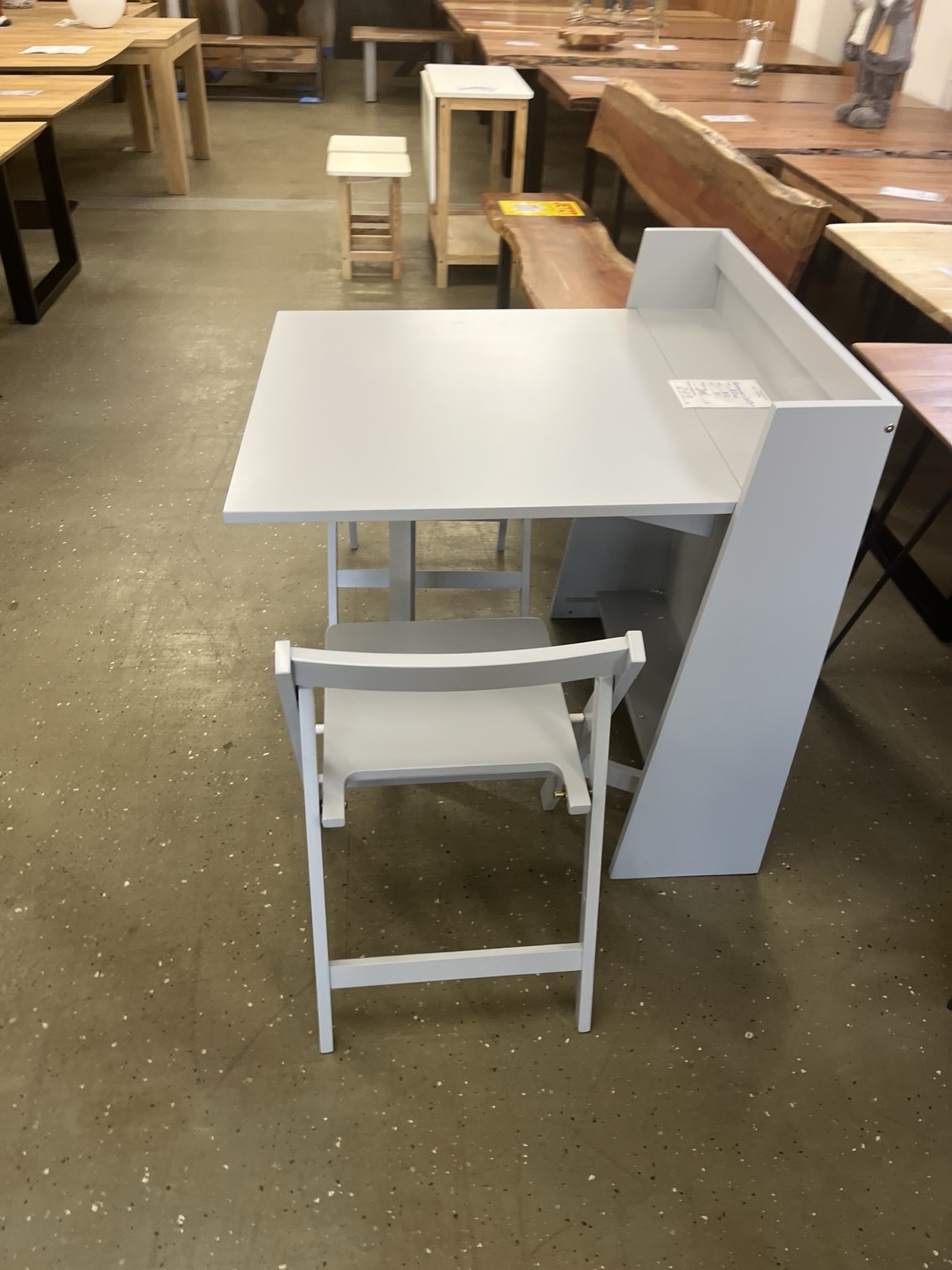 Tisch mit Stühle Das kompakte Esszimmer-Set in hellgrau Neu ! – Bild 7