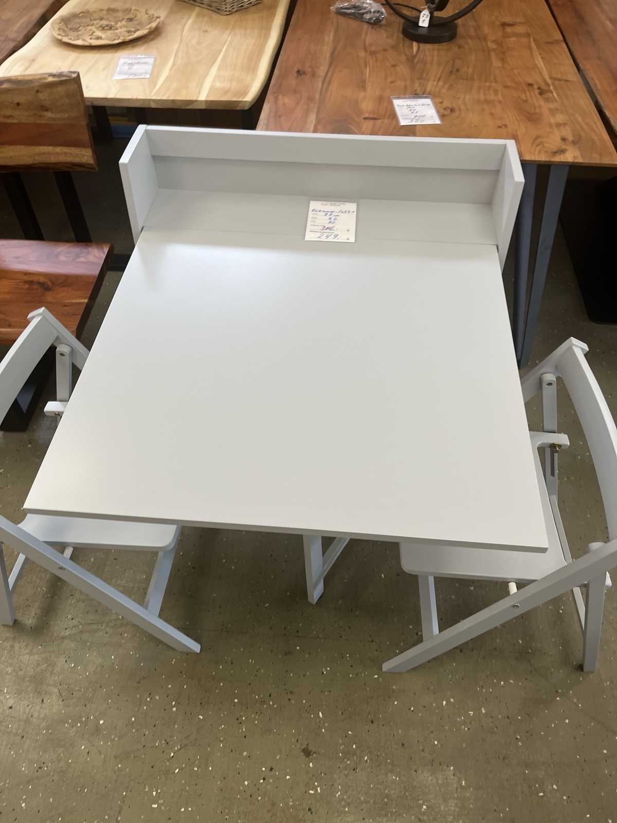 Tisch mit Stühle Das kompakte Esszimmer-Set in hellgrau Neu ! – Bild 11