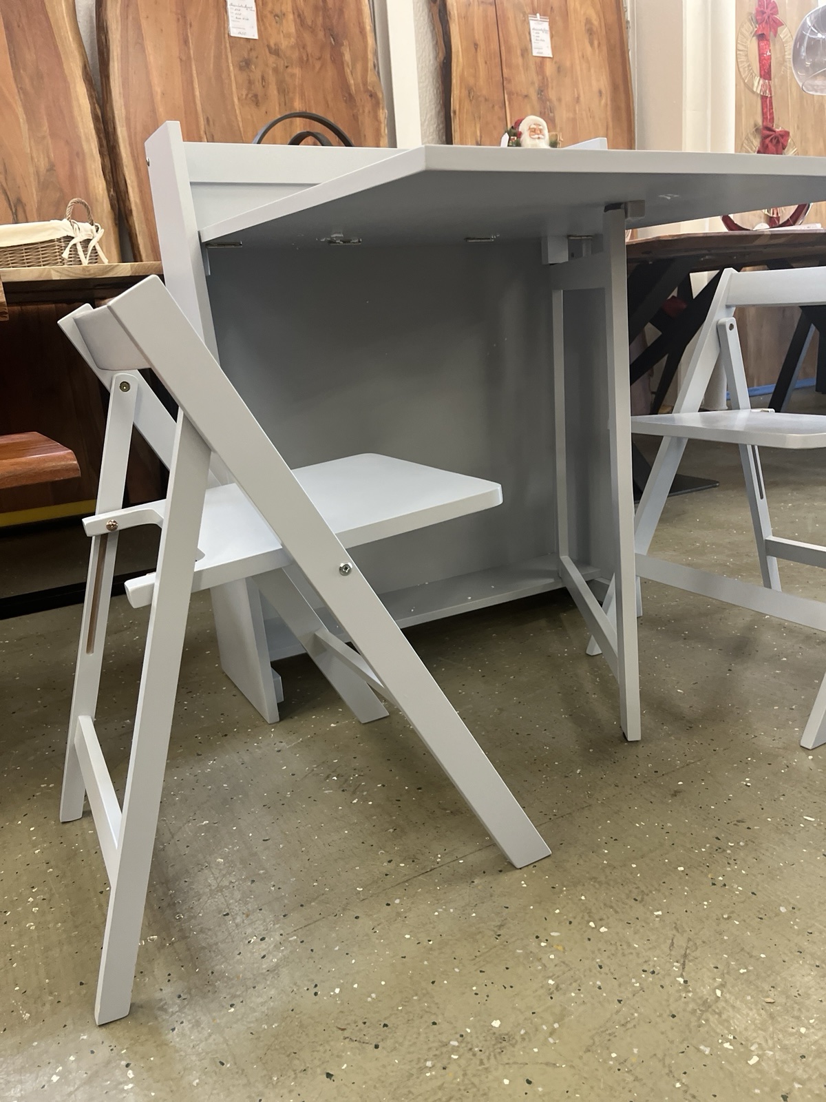 Tisch mit Stühle Das kompakte Esszimmer-Set in hellgrau Neu ! – Bild 15