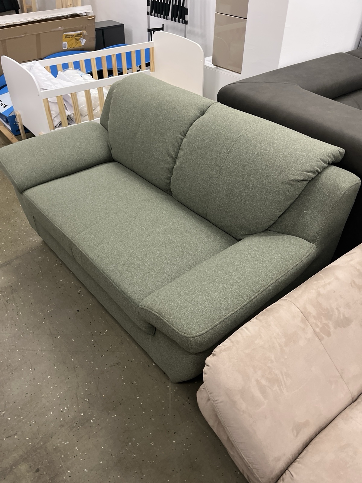 collection Sofa Panama, 2 Sitzer, 2er Couch, Garnitur, 2 er Sofa, 91 x 159 x 80 cm (BxTxH), grün – Bild 2