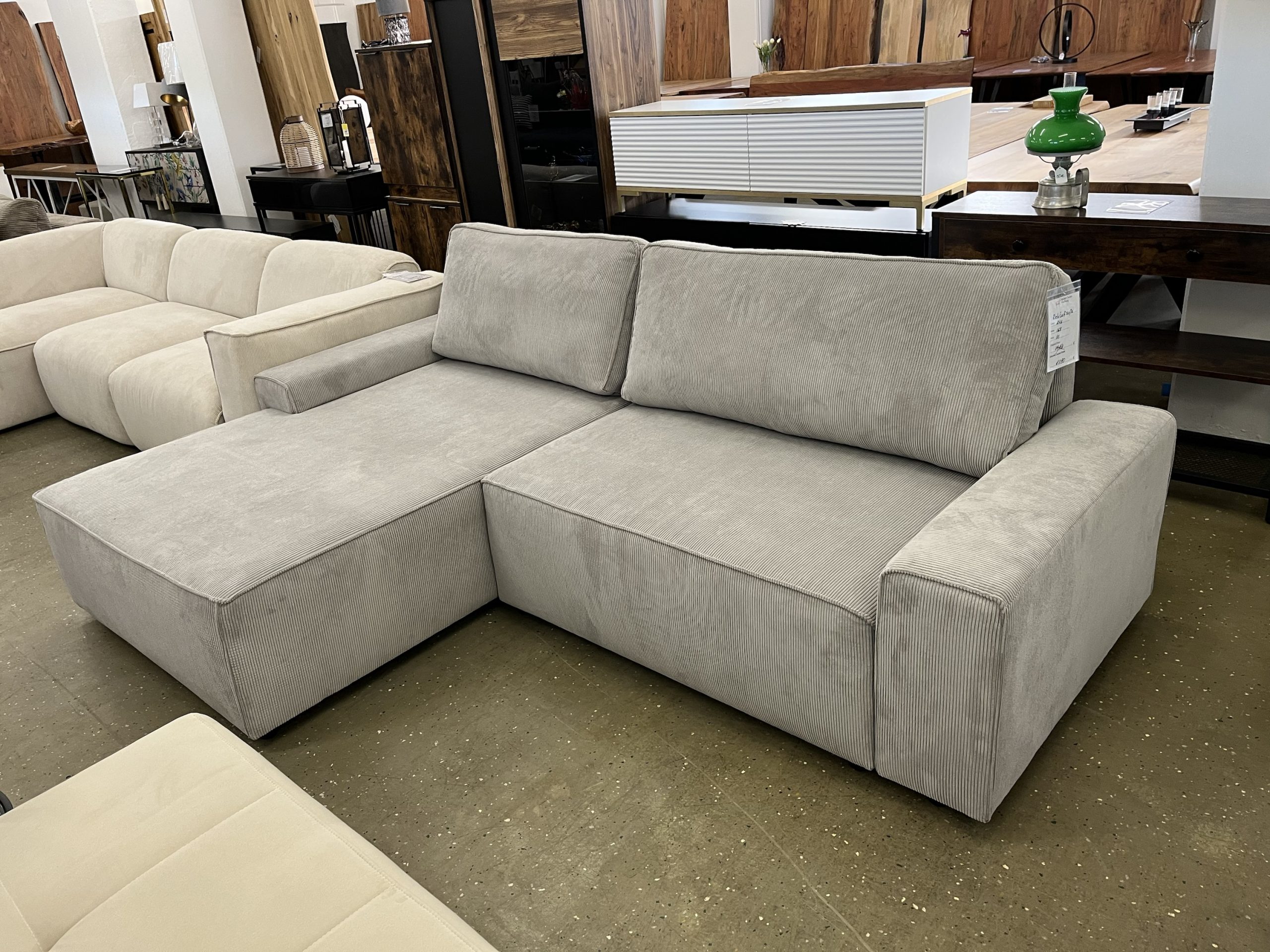 Ecksofa Schlafsofa mit Bettkasten, Couch in L-Form, Breite 245 cm – Bild 3