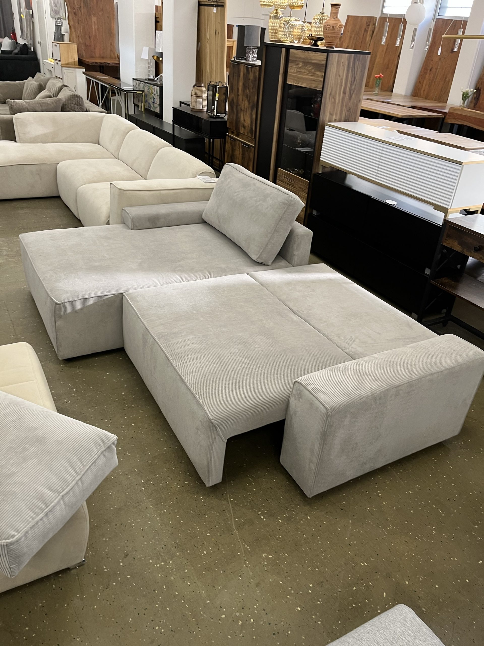 Ecksofa Schlafsofa mit Bettkasten, Couch in L-Form, Breite 245 cm – Bild 6