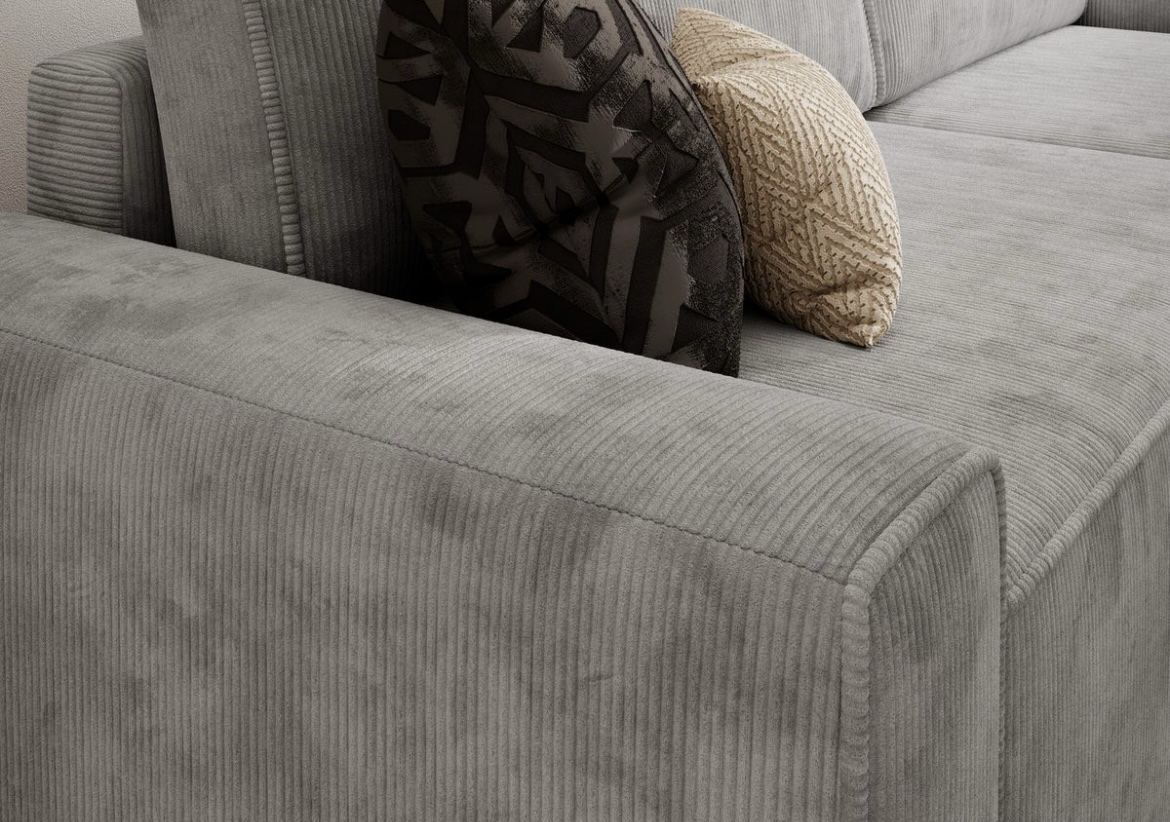 Ecksofa Schlafsofa mit Bettkasten, Couch in L-Form, Breite 245 cm – Bild 15