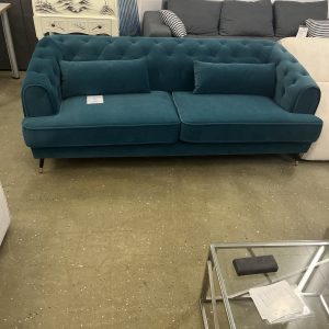 3-Sitzer-Sofa, Samt, Enteneiblau
200x90x72 cm