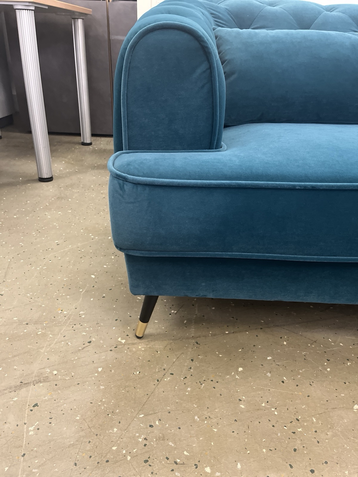 3-Sitzer-Sofa, Samt, Enteneiblau
200x90x72 cm – Bild 6