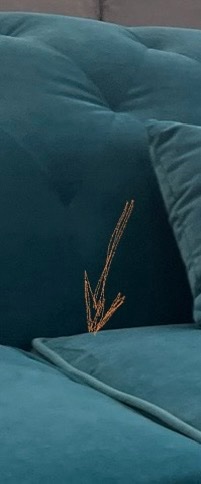 3-Sitzer-Sofa, Samt, Enteneiblau
200x90x72 cm – Bild 4