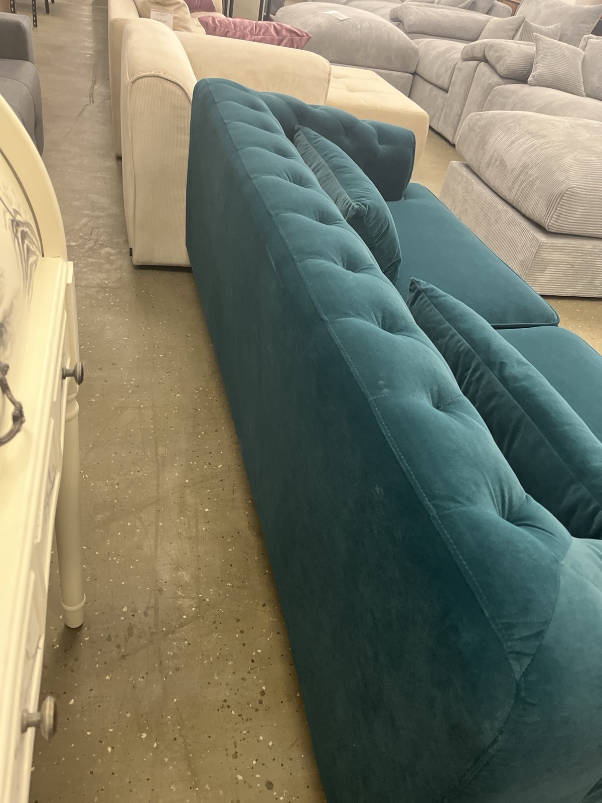 3-Sitzer-Sofa, Samt, Enteneiblau
200x90x72 cm – Bild 8
