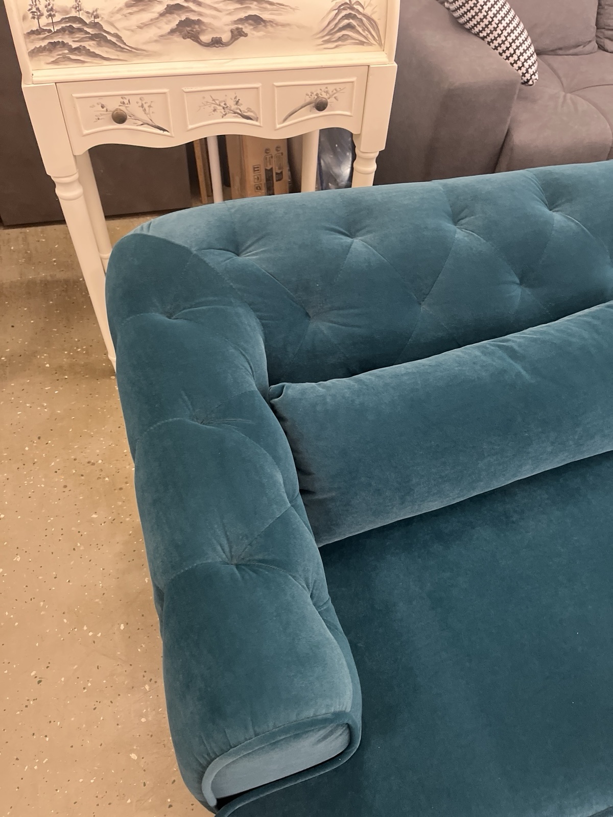 3-Sitzer-Sofa, Samt, Enteneiblau
200x90x72 cm – Bild 10