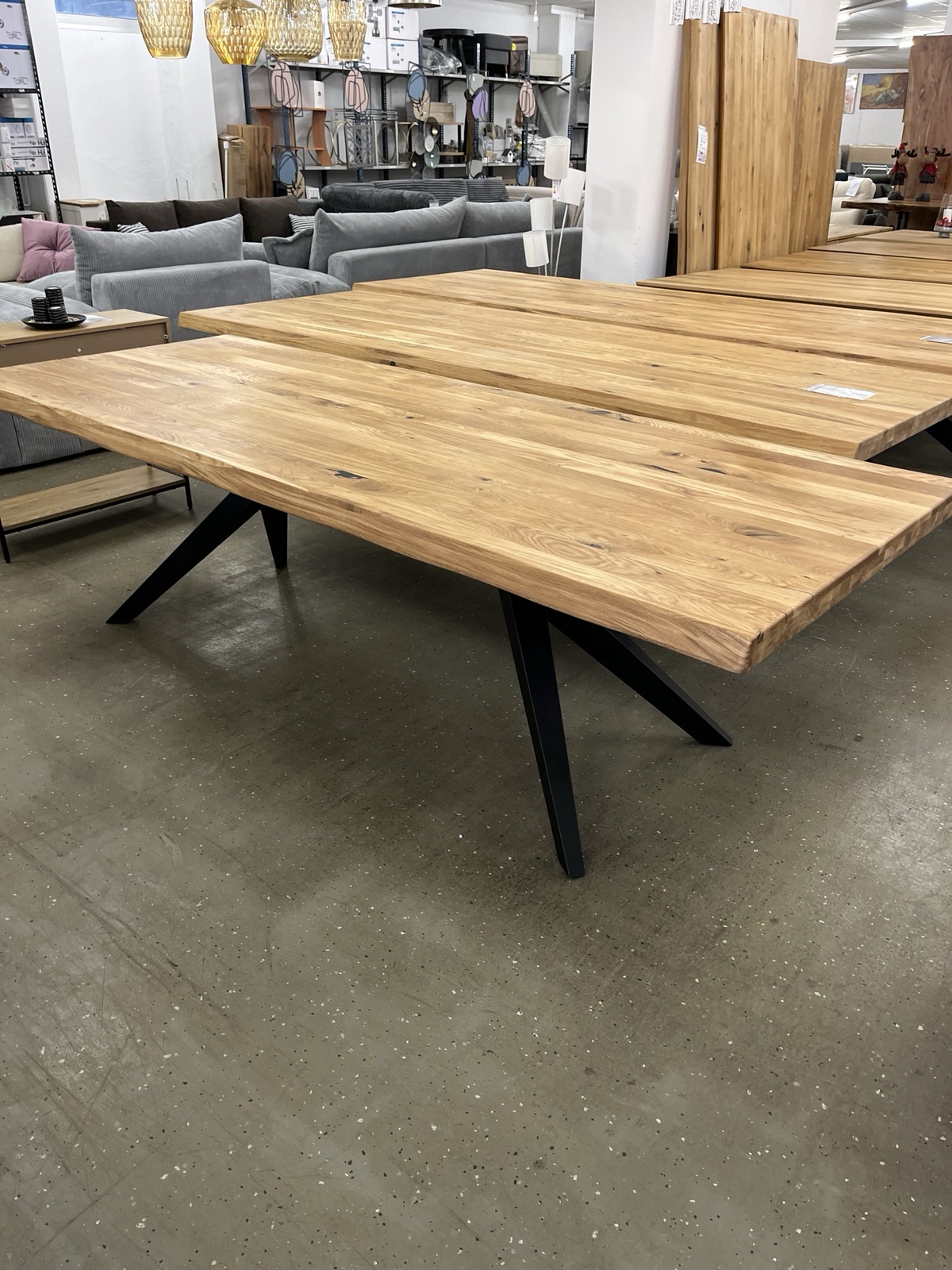 Esstisch aus Eiche Massiv mit Baumkante 280x100x75 cm 60 mm Stark gedoppelt ❗️ – Bild 2