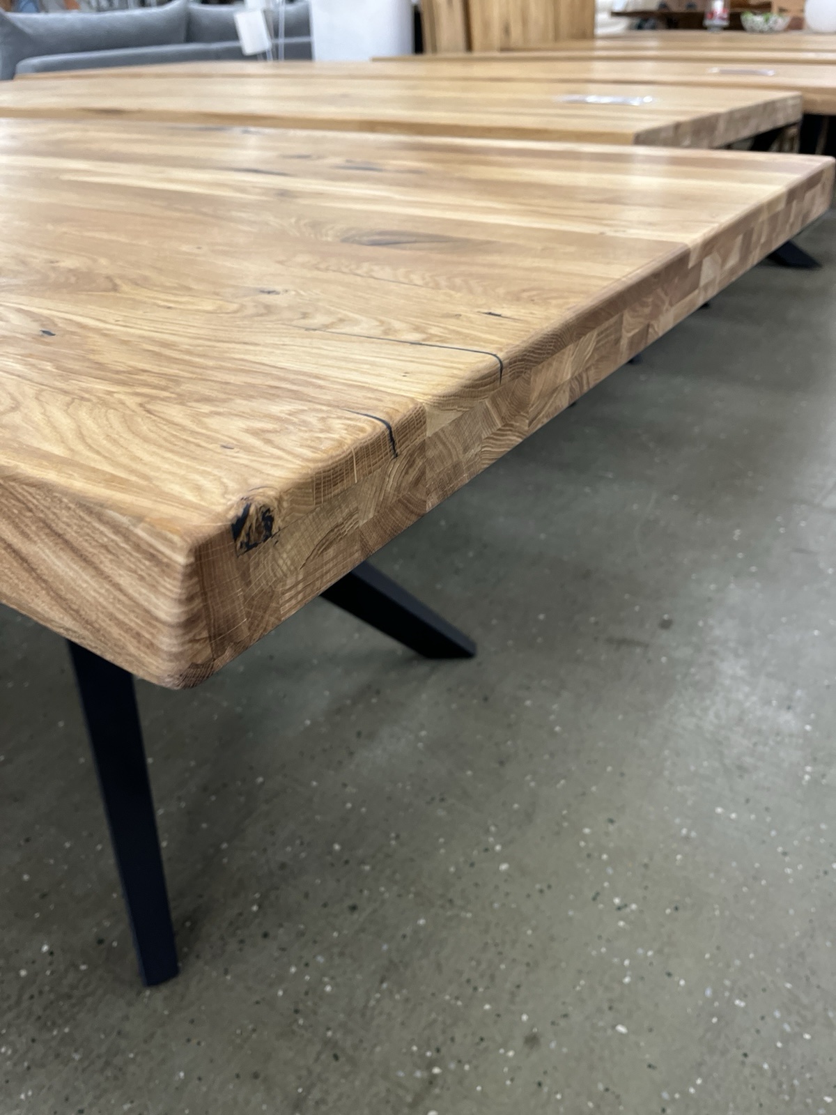 Esstisch aus Eiche Massiv mit Baumkante 280x100x75 cm 60 mm Stark gedoppelt ❗️ – Bild 6