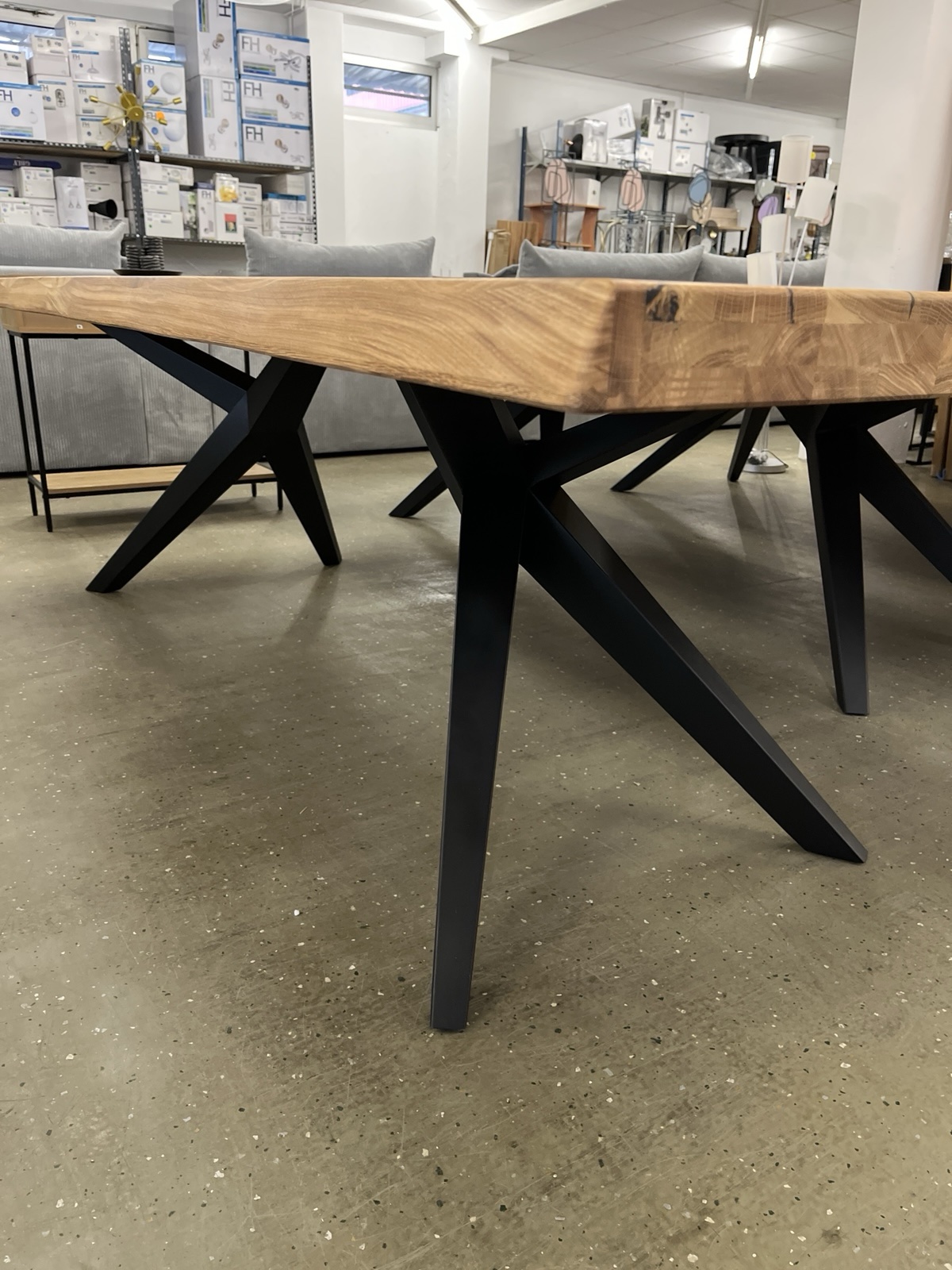 Esstisch aus Eiche Massiv mit Baumkante 280x100x75 cm 60 mm Stark gedoppelt ❗️ – Bild 4