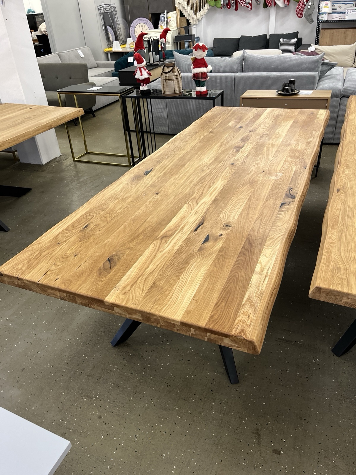 Esstisch aus Eiche Massiv mit Baumkante 280x100x75 cm 60 mm Stark gedoppelt ❗️ – Bild 7