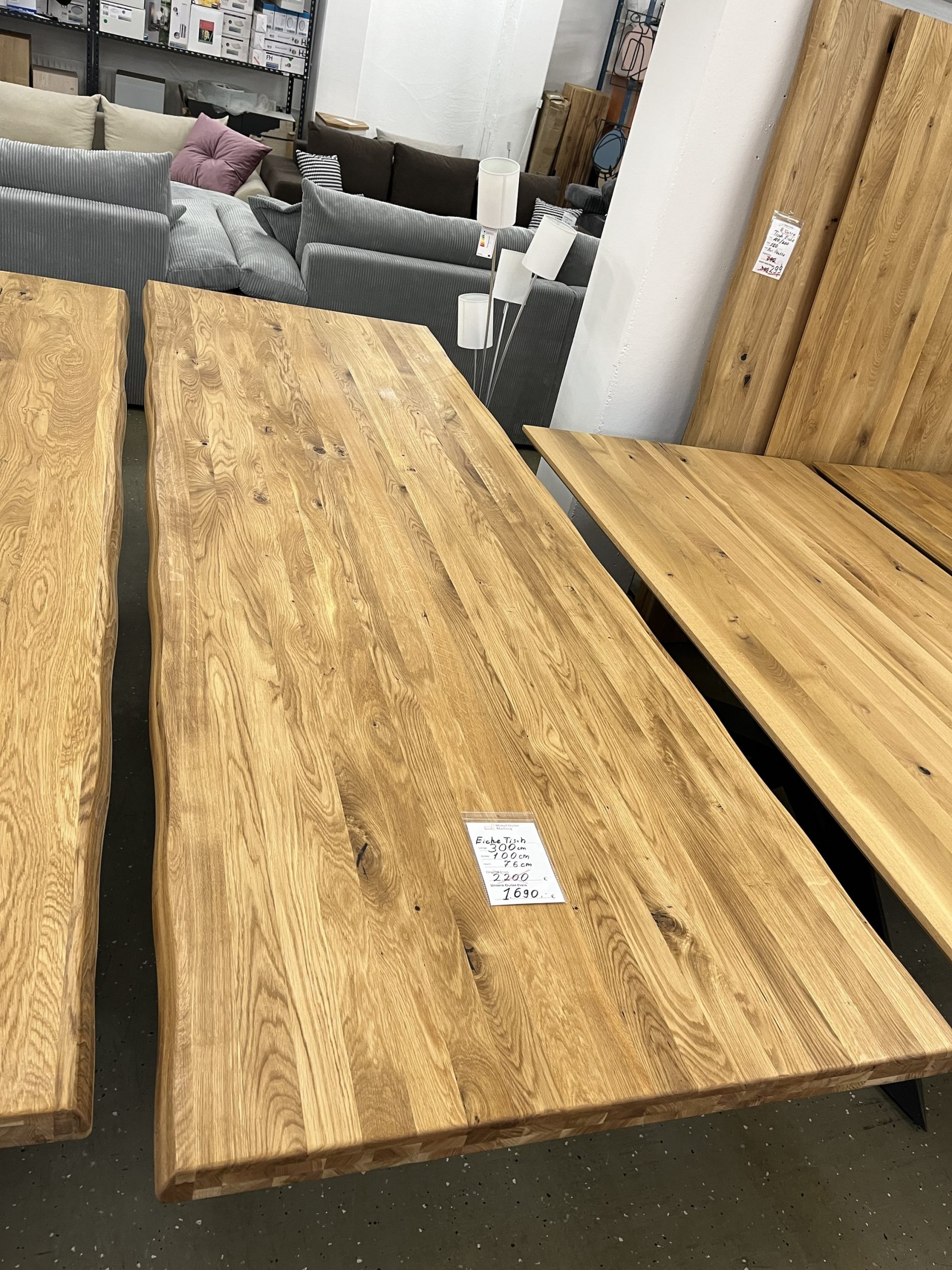 Esstisch aus Eiche Massiv mit Baumkante 280x100x75 cm 60 mm Stark gedoppelt ❗️ – Bild 16