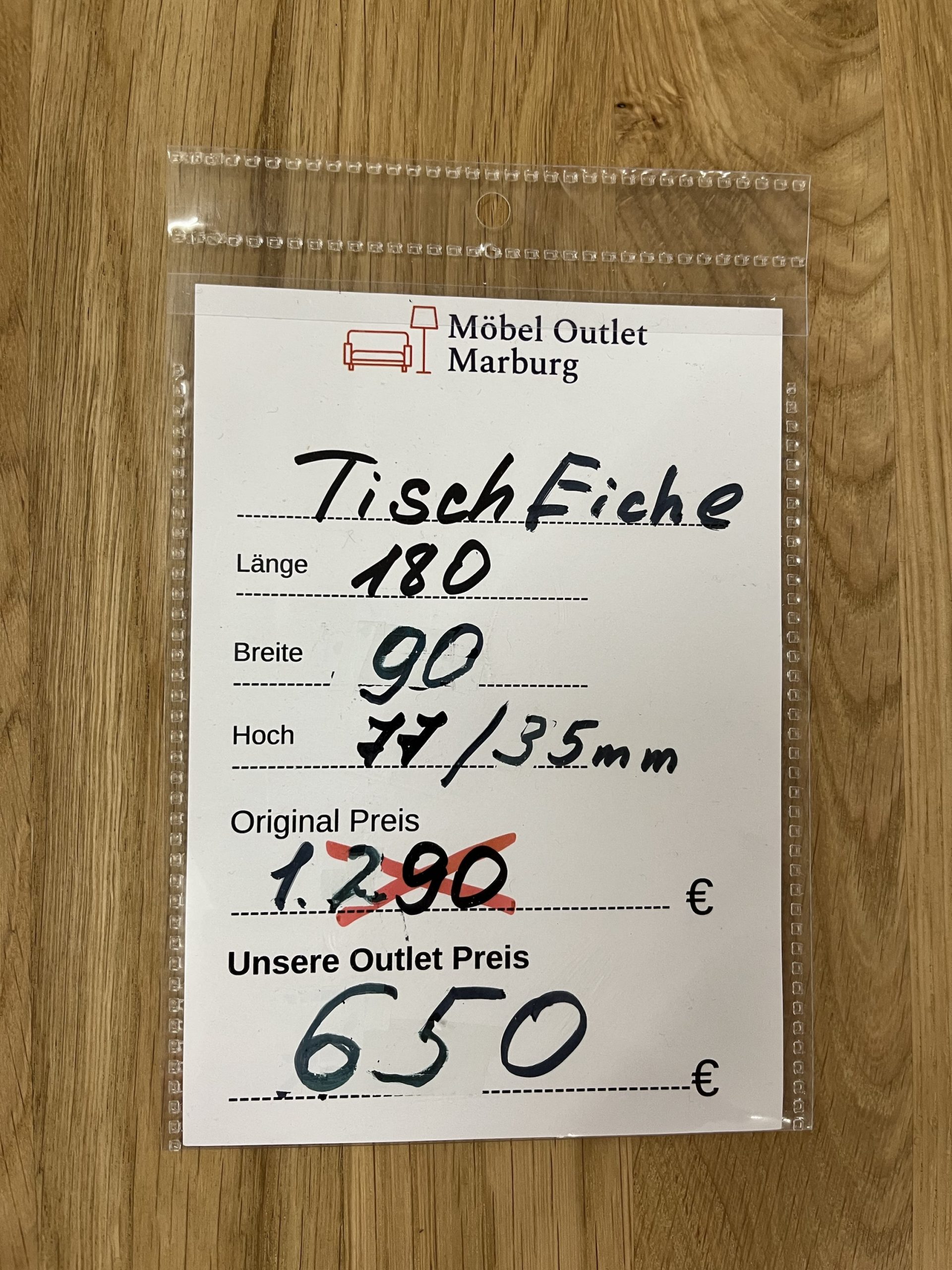 Esstisch aus Eiche Massiv 180x90x75 cm 30 mm Stark – Bild 3