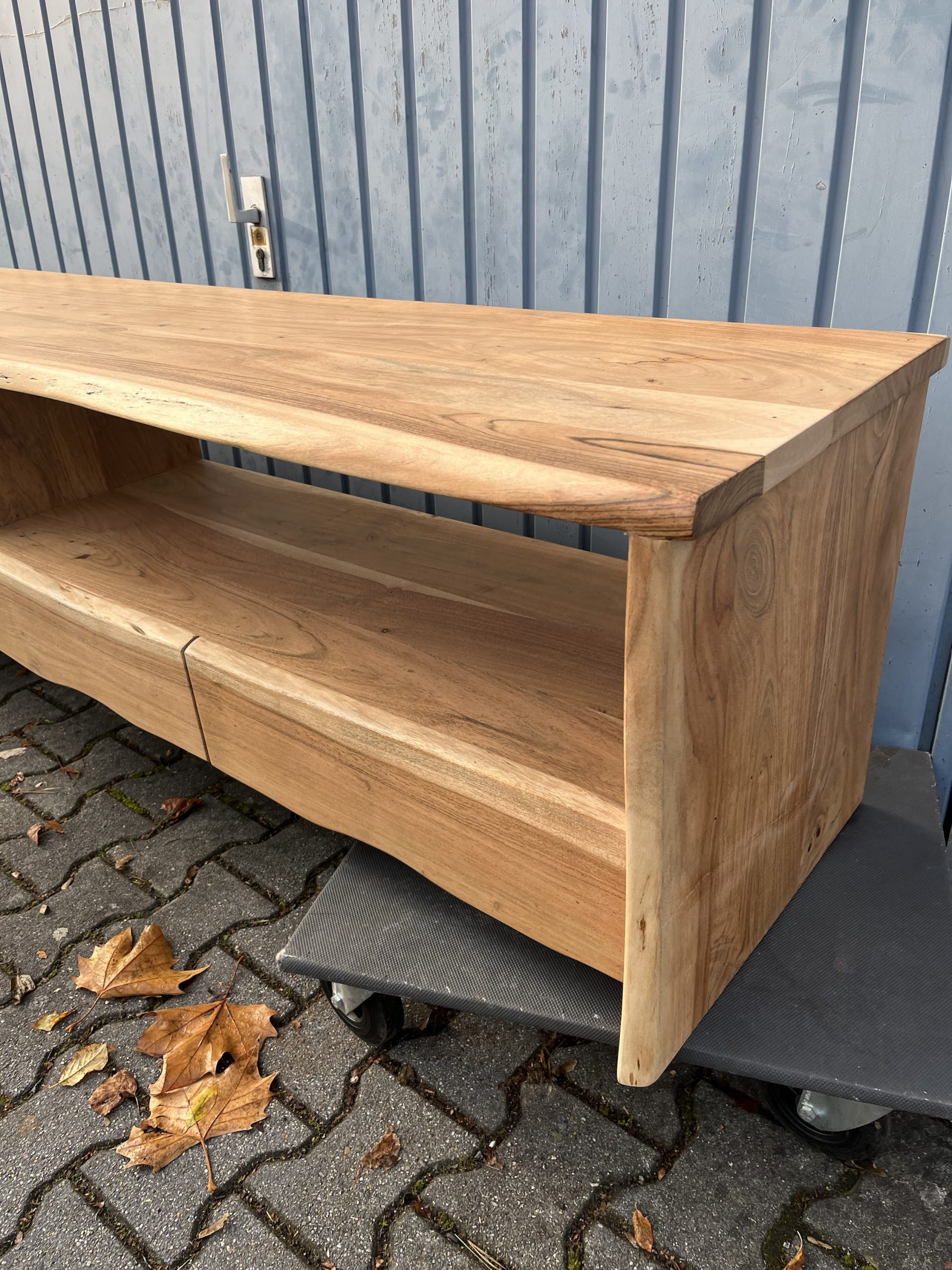 TV Board Sideboard Vollmassiv Holz Akazie 230x45x50 cm.Neue – Bild 4