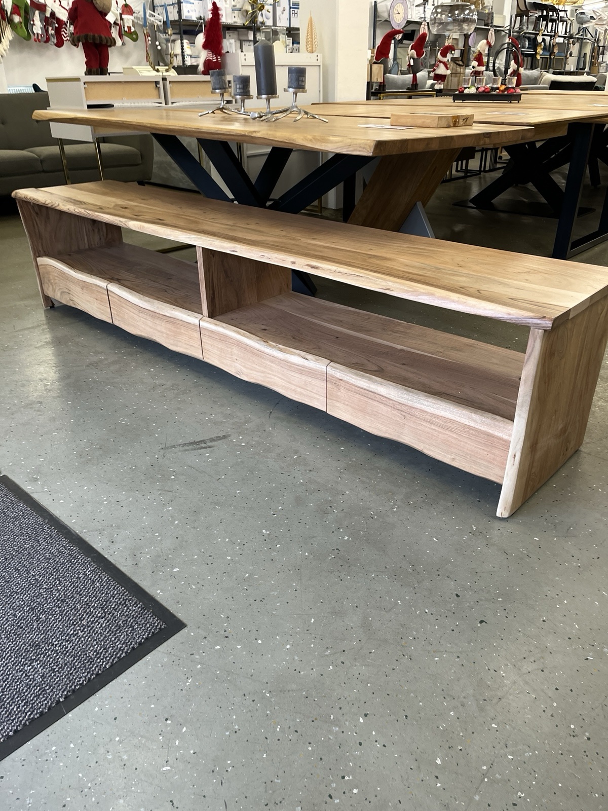 TV Board Sideboard Vollmassiv Holz Akazie 230x45x50 cm.Neue – Bild 2