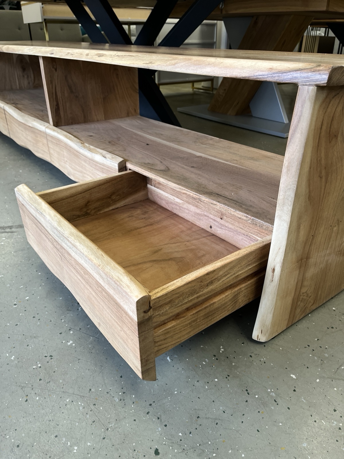 TV Board Sideboard Vollmassiv Holz Akazie 230x45x50 cm.Neue – Bild 11