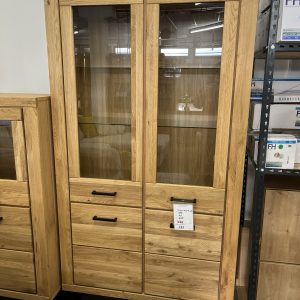 Vitrine Doppelvitrine + Soft-Cose 200x109 cm Front Massivholz Eiche 599€