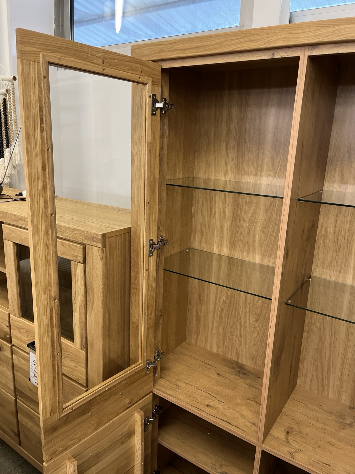 Vitrine Doppelvitrine + Soft-Cose 200x109 cm Front Massivholz Eiche 599€ – Bild 7